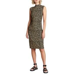 Proenza Schouler White Label Abstract Swirl Sleeveless Stretch Knit Midi Dress